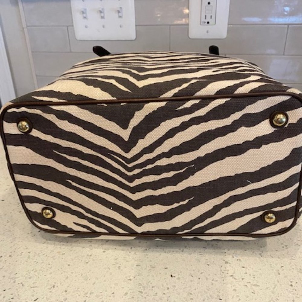 Michael Kors Canvas Stripe Tiger Animal Bag Tote - Picture 2 of 6